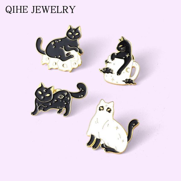 pins, brooches witch cat enamel pin moon star skull cartoon punk gothic backpacks lapel pins badge jewelry gift for friends wholesale, Gray
pins, brooches witch cat enamel pin moon star skull cartoon punk gothic backpacks lapel pins badge jewelry gift for friends wholesale, Gray