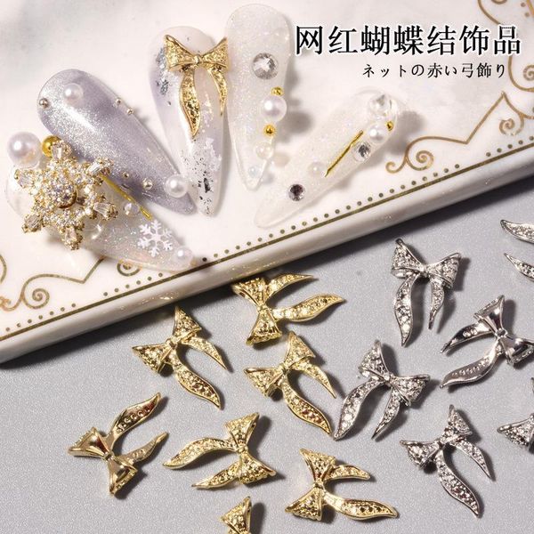 pcs charm alloy bowknot 3d nail art decorations fashion jewelry ornaments manicure design accessories1, Silver;gold
pcs charm alloy bowknot 3d nail art decorations fashion jewelry ornaments manicure design accessories1, Silver;gold