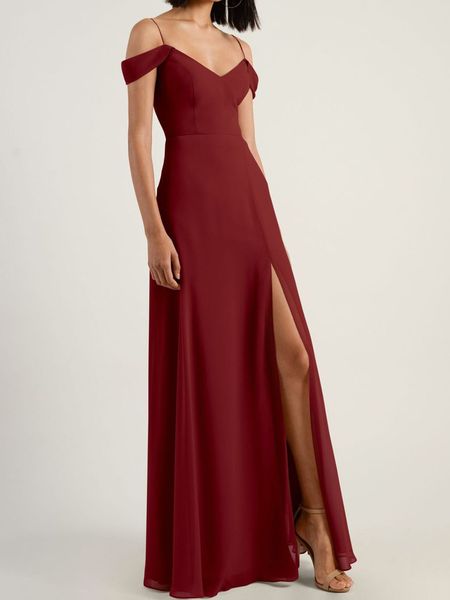 chiffon bridesmaid dress side split wedding party gowns speghetti zipper back burgundy,black,champagne,grape,sage, White;pink
chiffon bridesmaid dress side split wedding party gowns speghetti zipper back burgundy,black,champagne,grape,sage, White;pink