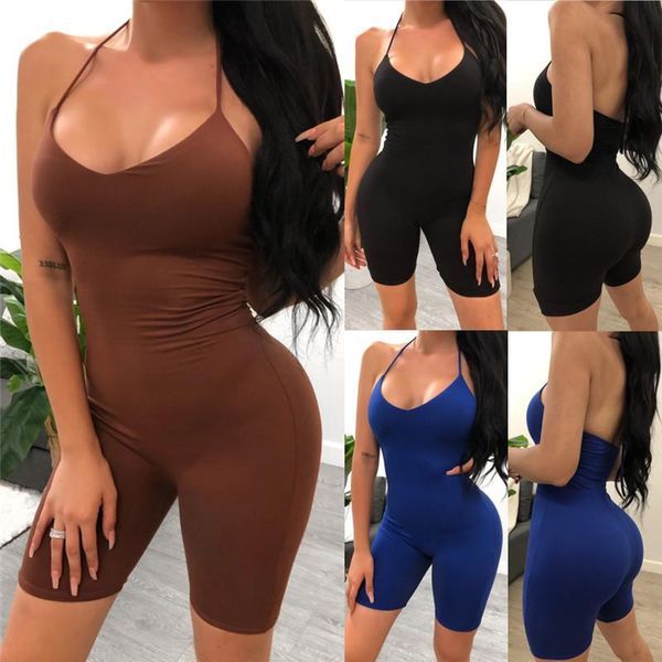 women's jumpsuits & rompers summer women bodycon bandage blue black romper shorts halter sling backless elastic fitness overalls tracks, Black;white
women's jumpsuits & rompers summer women bodycon bandage blue black romper shorts halter sling backless elastic fitness overalls tracks, Black;white