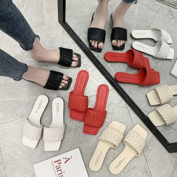 shoes ladies' slippers luxury slides square toe low slipers women flat soft designer summer 2021 pu basic rubber pleated, Black
shoes ladies' slippers luxury slides square toe low slipers women flat soft designer summer 2021 pu basic rubber pleated, Black