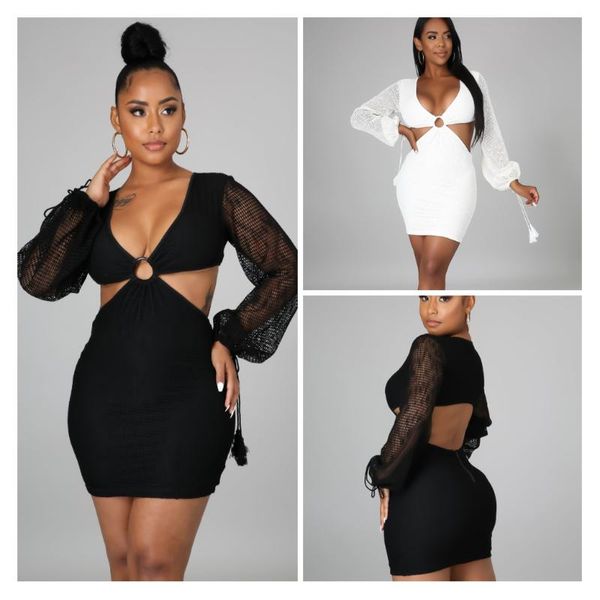 casual dresses autumn women's black v-neck dress slimishing net long sleeve hollow out fashion retro nightclub bodycon, Black;gray
casual dresses autumn women's black v-neck dress slimishing net long sleeve hollow out fashion retro nightclub bodycon, Black;gray