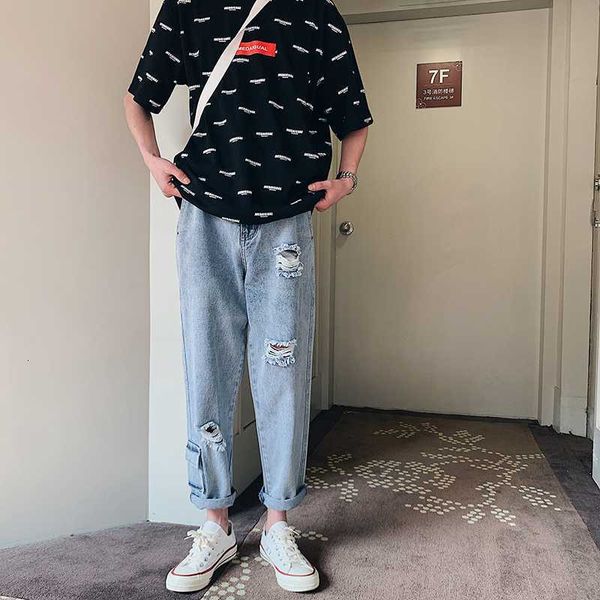 men's jeans wash light blue color hole stretch slim fit homme trousers biker denim fashion high-quality casual pants -2xl1 gv4f
men's jeans wash light blue color hole stretch slim fit homme trousers biker denim fashion high-quality casual pants -2xl1 gv4f