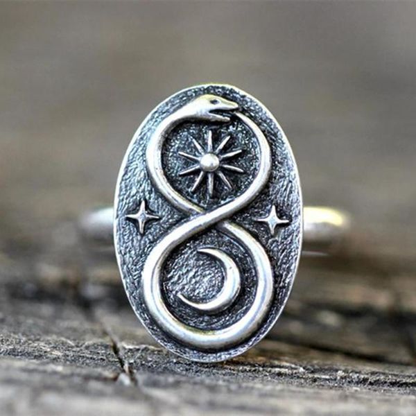 cluster rings vintage sun moon star python oval finger ring jewelry female punk hip hop engagement wedding gift, Golden;silver
cluster rings vintage sun moon star python oval finger ring jewelry female punk hip hop engagement wedding gift, Golden;silver