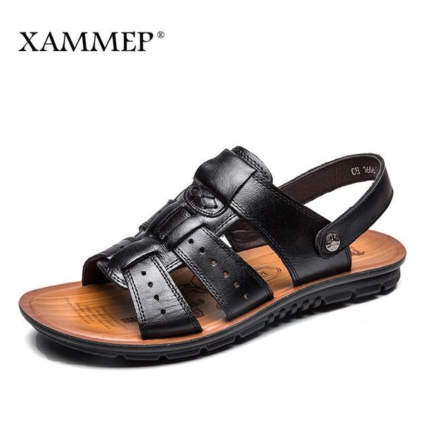 sandals men genuine split leather beach shoes brand casual slippers sneakers summer flip flops, Black
sandals men genuine split leather beach shoes brand casual slippers sneakers summer flip flops, Black