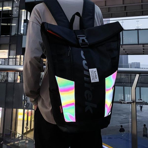 men's fashion brand backpack personality large-capacity reflective street student school bag trend travel
men's fashion brand backpack personality large-capacity reflective street student school bag trend travel