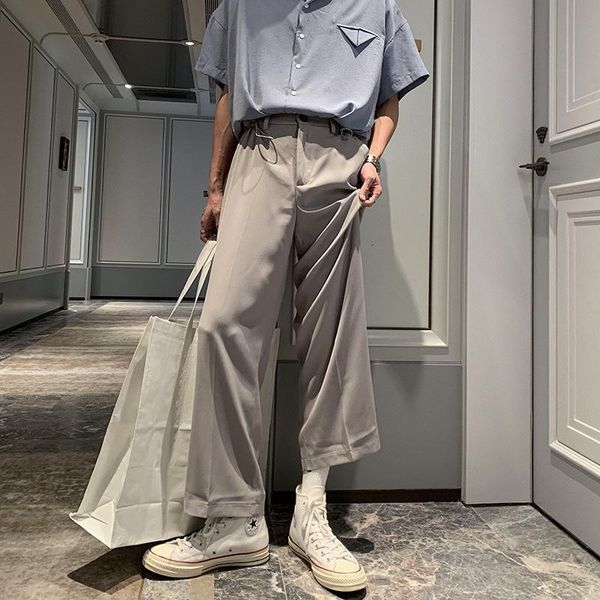 men's pants 2021 spring autumn men high waist straight loose thin simple all-match fashion handsome business casual wide leg trousers, Black
men's pants 2021 spring autumn men high waist straight loose thin simple all-match fashion handsome business casual wide leg trousers, Black
