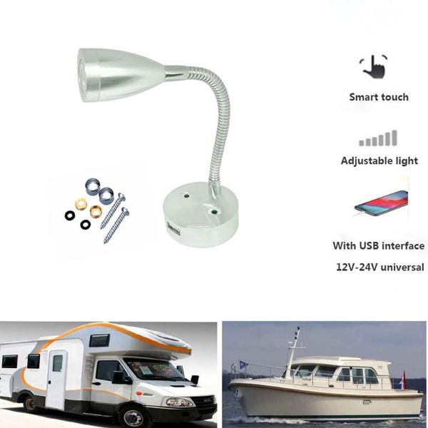 wall lamps rv boat led reading light 3w 12-24v dimmable flexible gooseneck lamp for truck motorhome yachts cabin with usb charger port
wall lamps rv boat led reading light 3w 12-24v dimmable flexible gooseneck lamp for truck motorhome yachts cabin with usb charger port