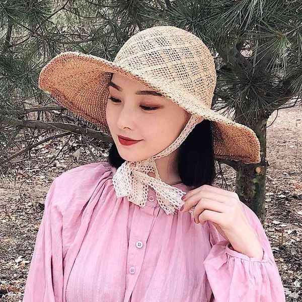 korean binding straw hat women's summer beach hat, small, fresh and versatile, foldable big brim sunscreen, Blue;gray
korean binding straw hat women's summer beach hat, small, fresh and versatile, foldable big brim sunscreen, Blue;gray