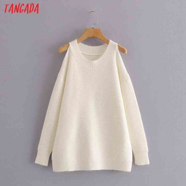 women's sweaters tangada women fashion cold shoulder knitted sweater oversize vintage long sleeve female pullovers chic 3a711 cn9q, White;black
women's sweaters tangada women fashion cold shoulder knitted sweater oversize vintage long sleeve female pullovers chic 3a711 cn9q, White;black