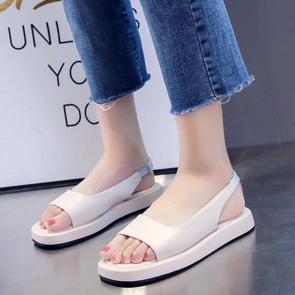 sandals summer flat for women outside peep toe platform shoes woman elastic pu leather low heel strap ladies, Black
sandals summer flat for women outside peep toe platform shoes woman elastic pu leather low heel strap ladies, Black