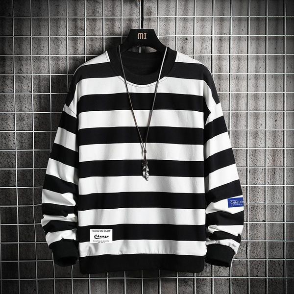 men's hoodies & sweatshirts s crewneck sweatshirt women fashion korean style striped streetwear fleece loose hoodie gh6b, Black
men's hoodies & sweatshirts s crewneck sweatshirt women fashion korean style striped streetwear fleece loose hoodie gh6b, Black