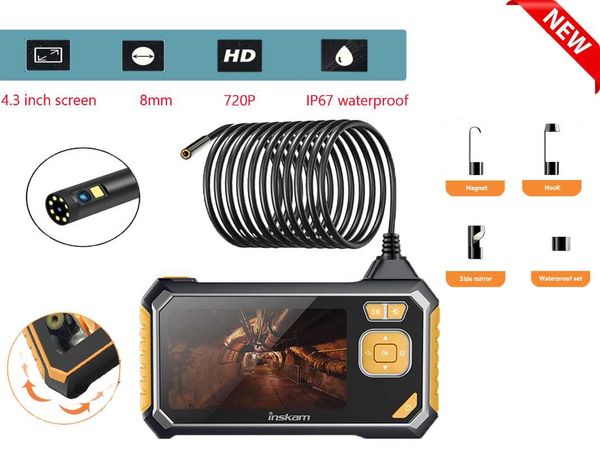 cameras dual lens digital snake scope endoscope 8mm 10m hard wire waterproof object searching inspection camera
cameras dual lens digital snake scope endoscope 8mm 10m hard wire waterproof object searching inspection camera