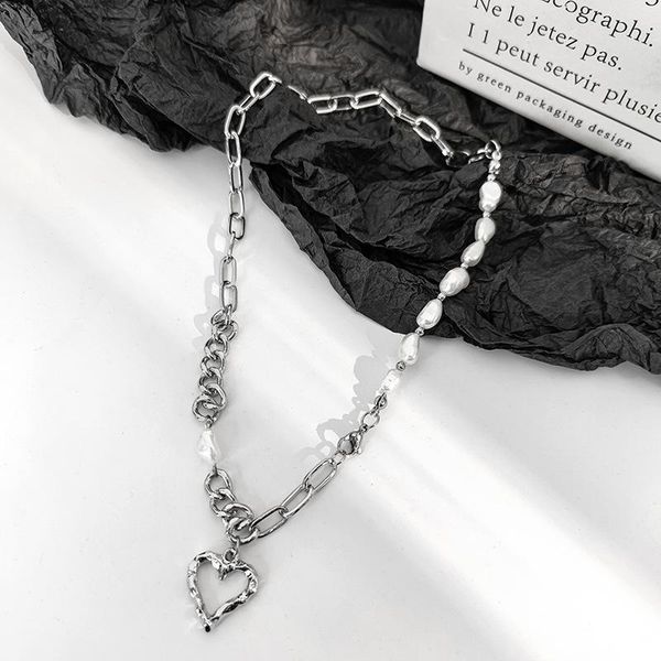 chains sweet pearl heart irregular pendant necklaces alloy chain for women love romantic fashion jewelry, Silver
chains sweet pearl heart irregular pendant necklaces alloy chain for women love romantic fashion jewelry, Silver