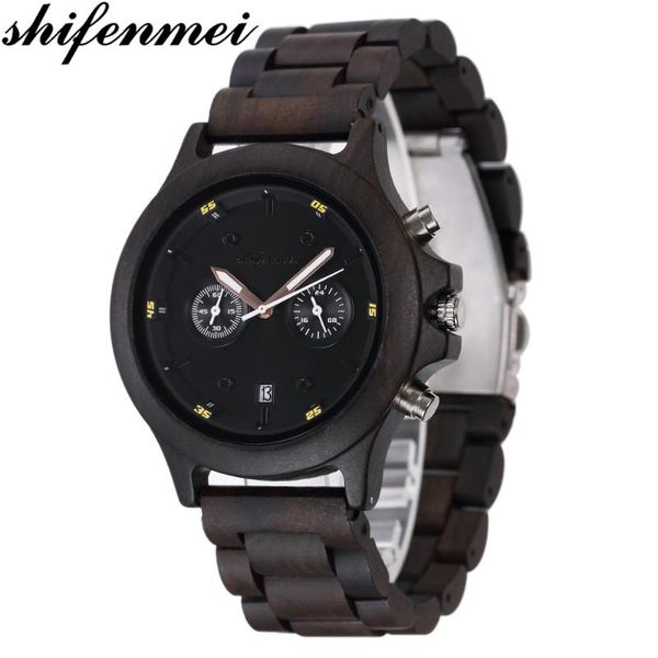 wristwatches shifenmei wooden mens watches military quartz watch business wristwatch chronograph date dispaly clock male gifts, Slivery;brown
wristwatches shifenmei wooden mens watches military quartz watch business wristwatch chronograph date dispaly clock male gifts, Slivery;brown