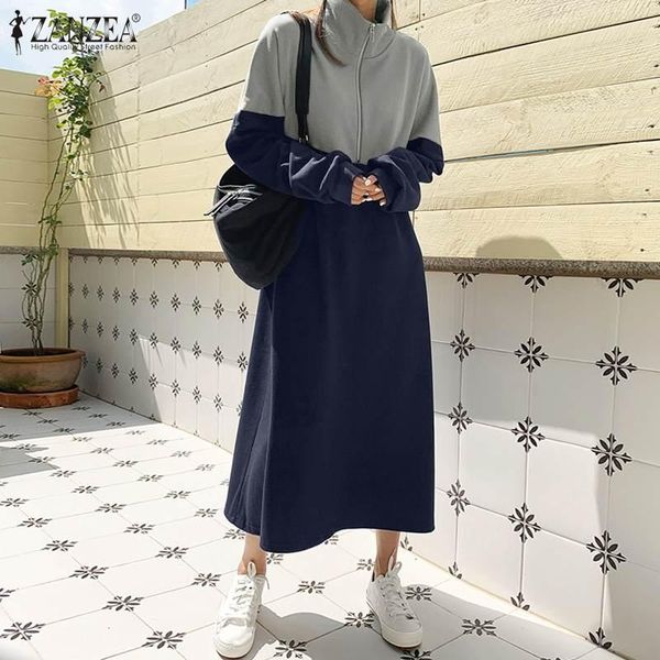 casual dresses zanzea korean zipper long dress student turtleneck vestido plus size patchwork robe womens fashion autumn sweatshirt drss, Black;gray
casual dresses zanzea korean zipper long dress student turtleneck vestido plus size patchwork robe womens fashion autumn sweatshirt drss, Black;gray