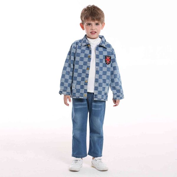 children's clothing children's checkered denim jacket boys' and girls' jacket embroidered badge children's autumn j, Blue;gray
children's clothing children's checkered denim jacket boys' and girls' jacket embroidered badge children's autumn j, Blue;gray