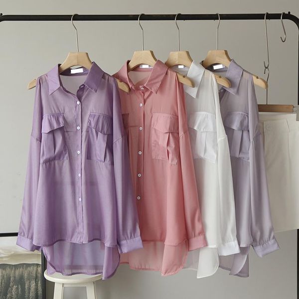 women's blouses & shirts chiffon loose off shoulder women shirt blouse 2021 summer long sleeve streetwear korean style casual female ca, White
women's blouses & shirts chiffon loose off shoulder women shirt blouse 2021 summer long sleeve streetwear korean style casual female ca, White