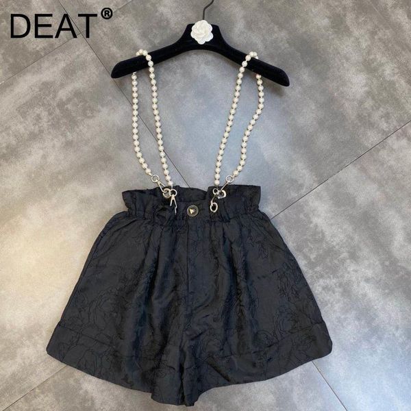 women's shorts deat women vintage pearl strap personality arrivals high waist temperament fashion spring summer 2021 11d1471, White;black
women's shorts deat women vintage pearl strap personality arrivals high waist temperament fashion spring summer 2021 11d1471, White;black
