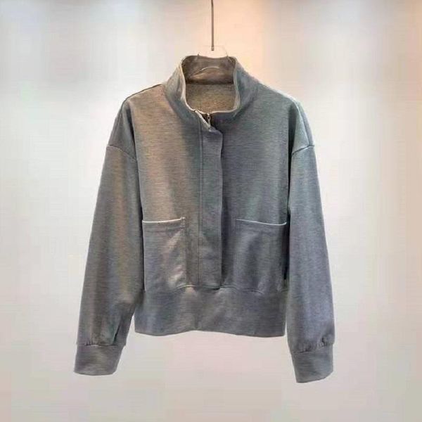 women's jackets 2021 autumn fashion women stand neck pocket patchwork long sleeve casual grey white coffee black zip coat, Black;brown
women's jackets 2021 autumn fashion women stand neck pocket patchwork long sleeve casual grey white coffee black zip coat, Black;brown