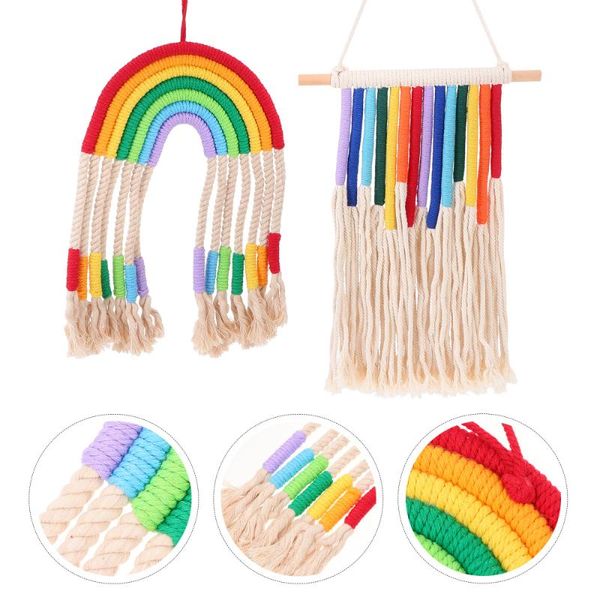 decorative objects & figurines 1 set woven rainbow wall hanging tapestry colorful decor
decorative objects & figurines 1 set woven rainbow wall hanging tapestry colorful decor