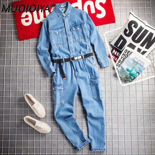 men's jeans work men overalls jumpsuit pants autumn winter long sleeve punk rock clothes fashion streetwear male hiphop denim rompers, Blue
men's jeans work men overalls jumpsuit pants autumn winter long sleeve punk rock clothes fashion streetwear male hiphop denim rompers, Blue