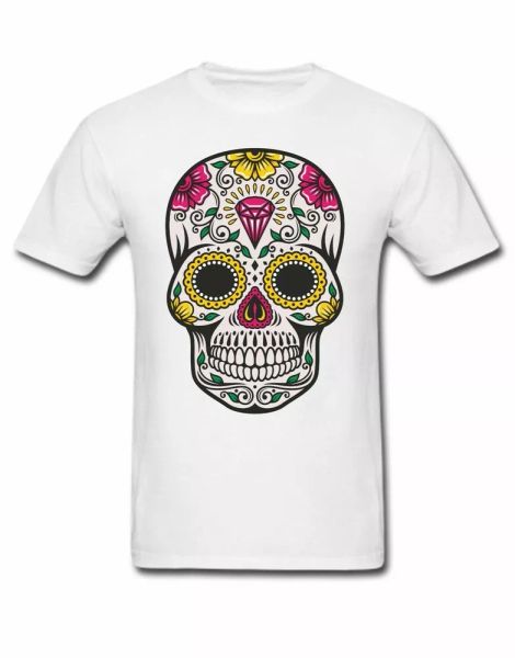 sugar skull t-shirt day of the dead mexico sugar skull gothic mens tee gift, White;black
sugar skull t-shirt day of the dead mexico sugar skull gothic mens tee gift, White;black