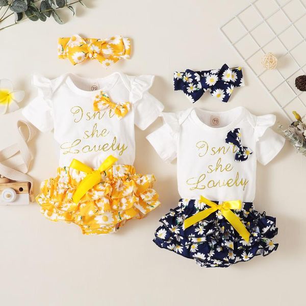 clothing sets 3pcs lovely born baby girls clothes letter print short sleeve romper+shorts+bow headband little summer suit, White
clothing sets 3pcs lovely born baby girls clothes letter print short sleeve romper+shorts+bow headband little summer suit, White