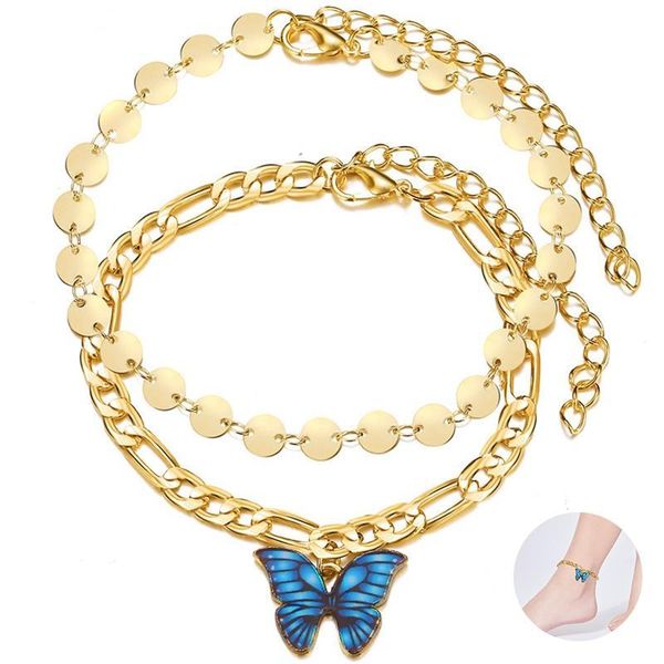 anklets fashion layered anklet adjustable butterfly bracelet summer beach foot chain for women girls jewerly accessories gifts, Red;blue
anklets fashion layered anklet adjustable butterfly bracelet summer beach foot chain for women girls jewerly accessories gifts, Red;blue