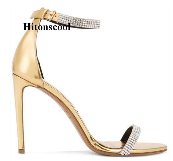 open toe crystal womens shoes party thin heels buckle strap golden big size 43 diomand ladies sandals wedding summer, Black
open toe crystal womens shoes party thin heels buckle strap golden big size 43 diomand ladies sandals wedding summer, Black