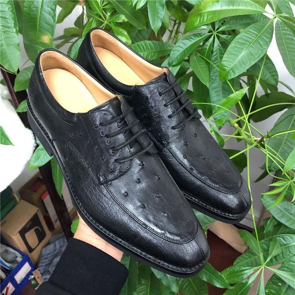 dress shoes authentic real true ostrich skin businessmen genuine exotic leather square toe male lace-up oxford for suit, Black
dress shoes authentic real true ostrich skin businessmen genuine exotic leather square toe male lace-up oxford for suit, Black