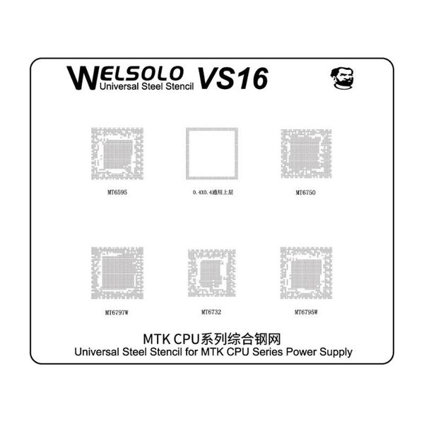professional hand tool sets mechanic vs series bga reballing stencil template steel mesh repair ic chips emmc tin planting net for qualcomm
professional hand tool sets mechanic vs series bga reballing stencil template steel mesh repair ic chips emmc tin planting net for qualcomm