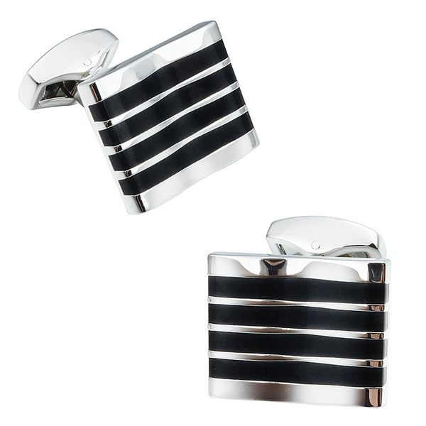 fashion jewelry and accessories rectangle shaped enamel mens cufflinks black luxury jewelry for men, Silver
fashion jewelry and accessories rectangle shaped enamel mens cufflinks black luxury jewelry for men, Silver