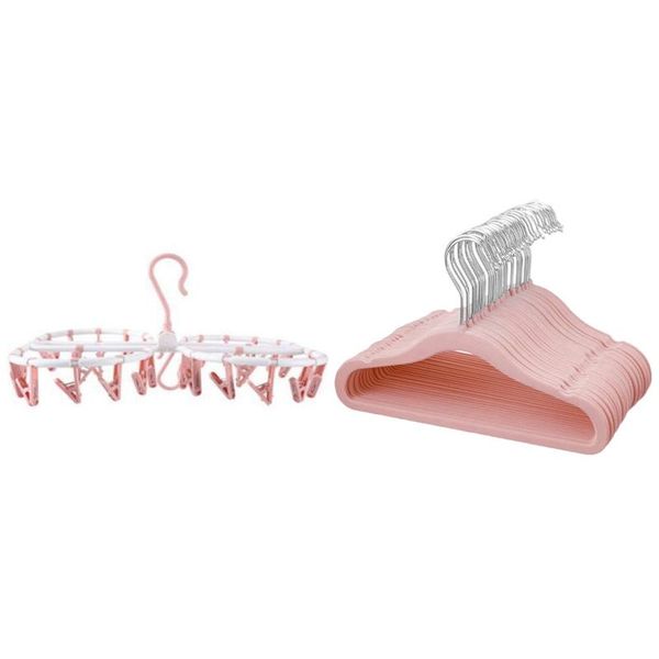 big deal 30 pcs non-slip kids hangers with swivel hook & 1 32-clip multi-function round rough underwear drying rack racks
big deal 30 pcs non-slip kids hangers with swivel hook & 1 32-clip multi-function round rough underwear drying rack racks