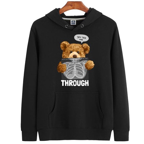 women's hoodies & sweatshirts 100% cotton see-through bear hoodie women winter long-sleeved sweatshirt loose pullover oversized men, Black
women's hoodies & sweatshirts 100% cotton see-through bear hoodie women winter long-sleeved sweatshirt loose pullover oversized men, Black