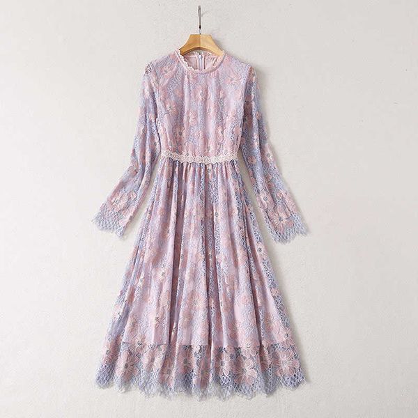 excellent quality est designer runway women's fashion long sleeve purple pink embroidery lashes lace knee-length dress 210526, Black;gray
excellent quality est designer runway women's fashion long sleeve purple pink embroidery lashes lace knee-length dress 210526, Black;gray