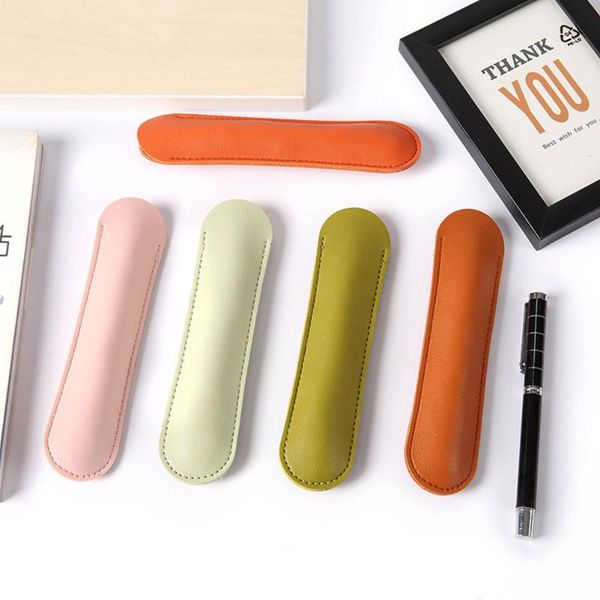 storage bags 1pc portable pu leather pencil bag retro handmade case pen protector students school office stationery supplies
storage bags 1pc portable pu leather pencil bag retro handmade case pen protector students school office stationery supplies