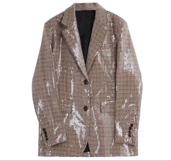 women's suits & blazers gvuw women's blazer autumn chess sequins lapple suit jacket loose collar british clothing buttons for arri, White;black
women's suits & blazers gvuw women's blazer autumn chess sequins lapple suit jacket loose collar british clothing buttons for arri, White;black