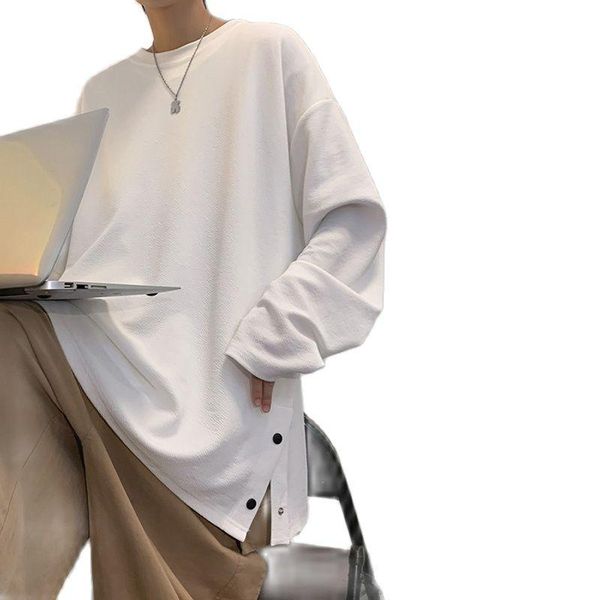 men's t-shirts autumn spot breasted fork long sleeves row mouth t - shirt men bottom loose large size jacket, White;black
men's t-shirts autumn spot breasted fork long sleeves row mouth t - shirt men bottom loose large size jacket, White;black