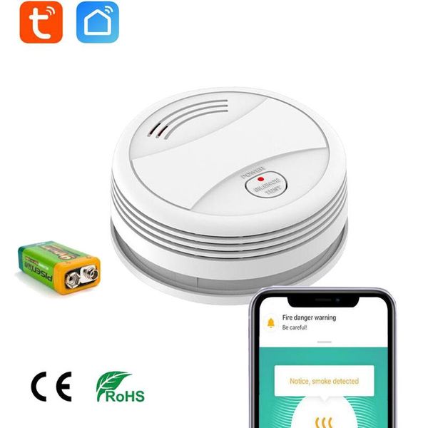 smart home control tuya-wifi smoke detector wireless fire sensor by tuya app alarm protection fighter security 
smart home control tuya-wifi smoke detector wireless fire sensor by tuya app alarm protection fighter security