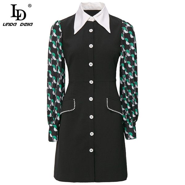 women elegant long sleeve print shirt style dress ladies fashion designer autumn office casual mini 210522, Black;gray
women elegant long sleeve print shirt style dress ladies fashion designer autumn office casual mini 210522, Black;gray
