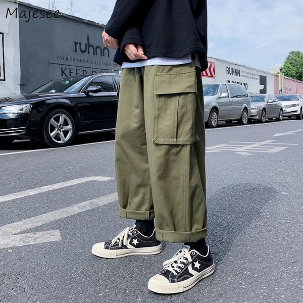 casual pants men loose ankle-length chic pockets leisure cargo trousers high street trendy all-match cool straight solid m-3xl men's, Black
casual pants men loose ankle-length chic pockets leisure cargo trousers high street trendy all-match cool straight solid m-3xl men's, Black