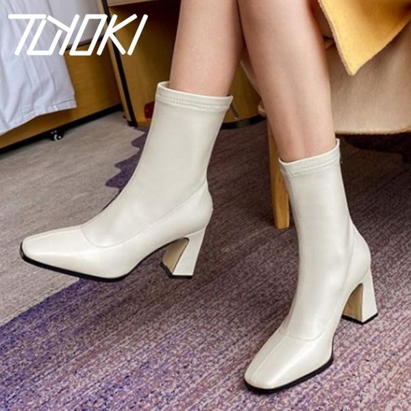 boots tuyoki women half short thick high heel square toe back zipper shoes party winter warm footwear size 32-43, Black
boots tuyoki women half short thick high heel square toe back zipper shoes party winter warm footwear size 32-43, Black