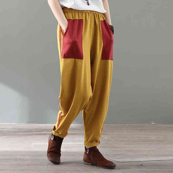women's & capris contrast color harem pants loose spring summer thin turnip pockets vintage women trousers, Black;white
women's & capris contrast color harem pants loose spring summer thin turnip pockets vintage women trousers, Black;white