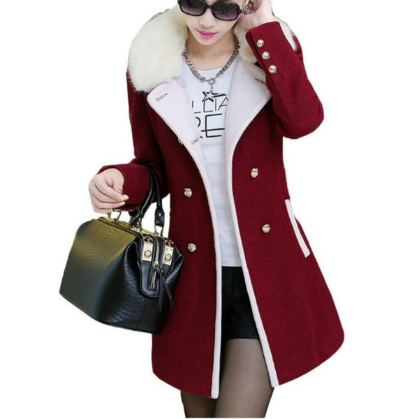 women's wool & blends xuxi fashion fur collar long femme autumn tide large winter coat chaqueta mujer female overcoat fz274 xdfc, Black
women's wool & blends xuxi fashion fur collar long femme autumn tide large winter coat chaqueta mujer female overcoat fz274 xdfc, Black
