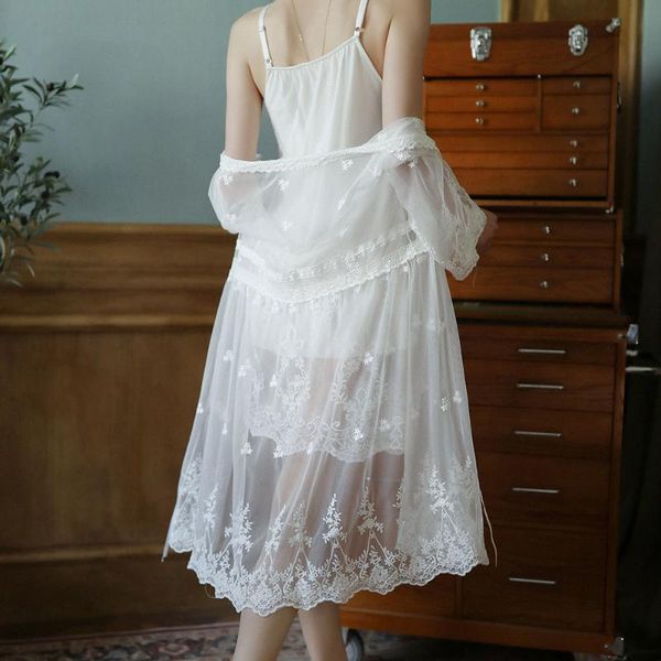 women's sleepwear night gown and robe sets women white lace tulle vintage victorian dress bridesmaid robes fairy lounge wear, Black;red
women's sleepwear night gown and robe sets women white lace tulle vintage victorian dress bridesmaid robes fairy lounge wear, Black;red