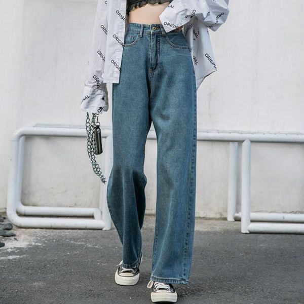 women's jeans women long trouser denim korean high waist large size 5xl wide-leg loose womens all-match retro student elegant girl, Blue
women's jeans women long trouser denim korean high waist large size 5xl wide-leg loose womens all-match retro student elegant girl, Blue