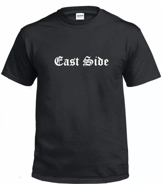 east side thug t-shirt black white gangster old english original tee shirt, White;black
east side thug t-shirt black white gangster old english original tee shirt, White;black