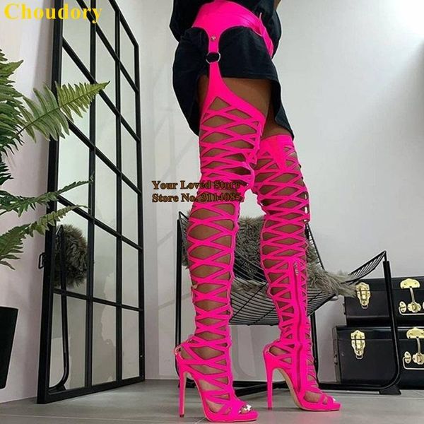 boots choudory luxury over knee belt long stiletto heels cross strappy caged thigh high summer sandal shoes size47, Black
boots choudory luxury over knee belt long stiletto heels cross strappy caged thigh high summer sandal shoes size47, Black