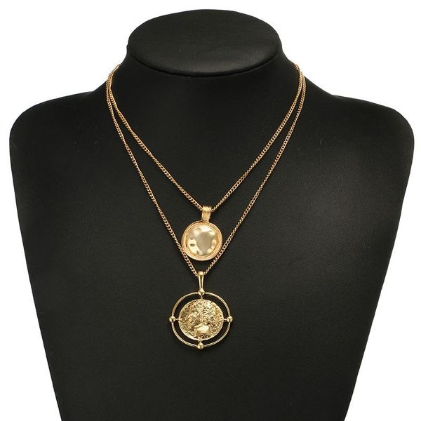 pendant necklaces s298 fashion jewelry irregular round face necklace gold double layer head multilayer, Silver
pendant necklaces s298 fashion jewelry irregular round face necklace gold double layer head multilayer, Silver